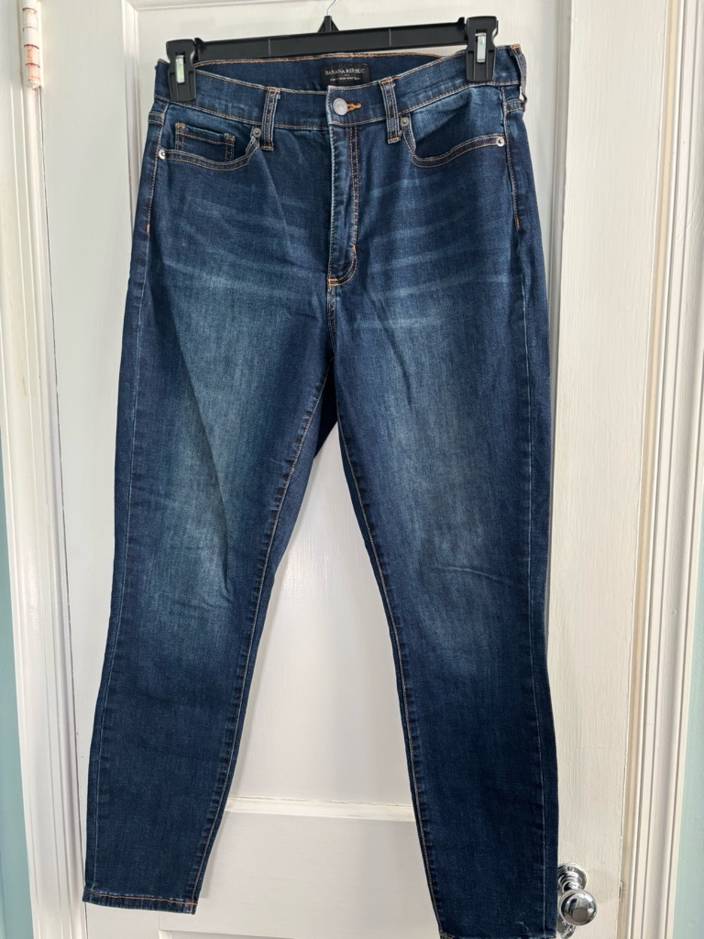 Banana Republic Women's Dark Blue Slim Straight Jeans